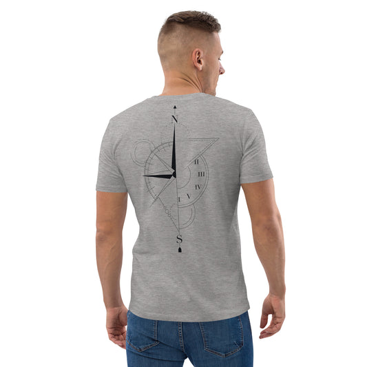 Bio-Baumwoll-T-Shirt Compass Watch schwarz