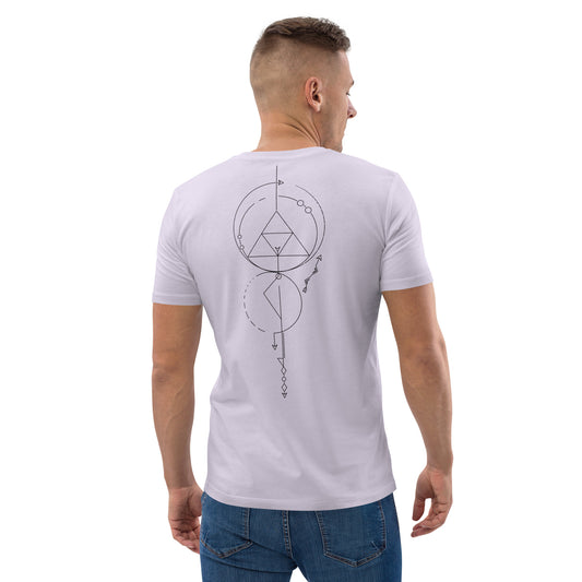 Bio-Baumwoll-T-Shirt Geometrical Line schwarz